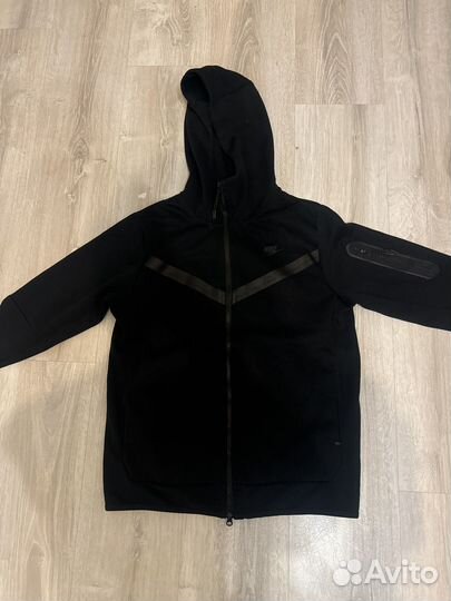Кофта nike tech fleece черная