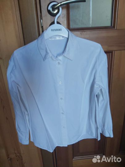 Рубашка белая для девочки 140