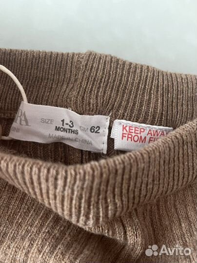 Леггинсы детские zara новые 62см