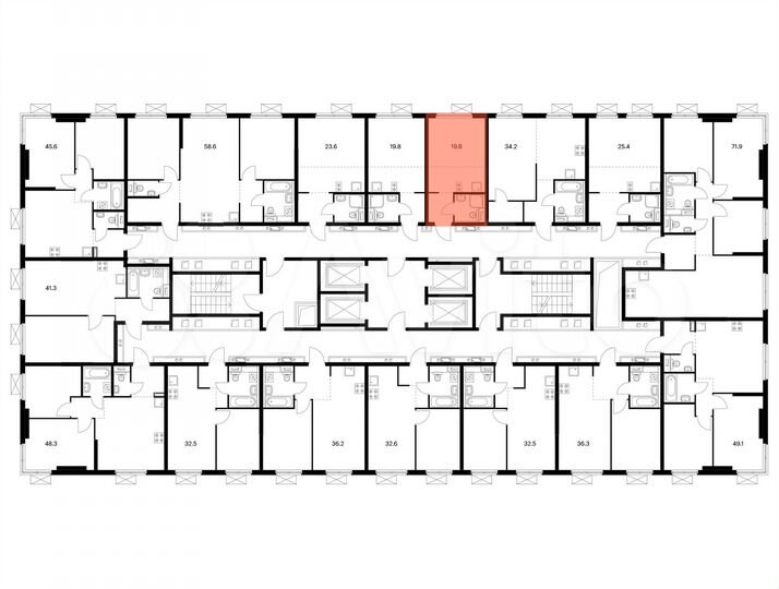 Квартира-студия, 19,8 м², 2/33 эт.
