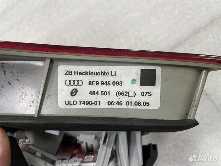 Фонарь левый в багажник Ауди А4 Б7 Авант