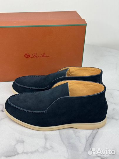 Лоферы Loro Piana Racing Blue Высшее качество