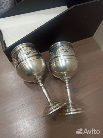 Бокалы серебро