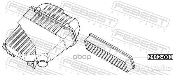 Фильтр воздушный 2442001 Febest