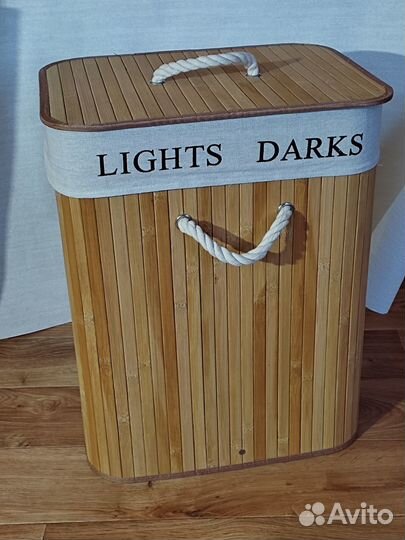 Корзина для белья из бамбука