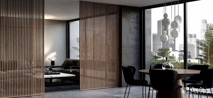 Раздвижная реечная дверь