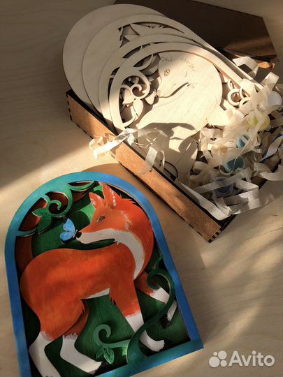 Уникальная 3д раскраска из дерева