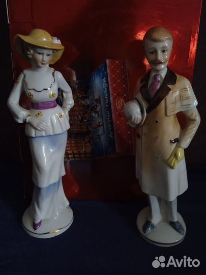 Девушка с кошкой фарфор статуэтка