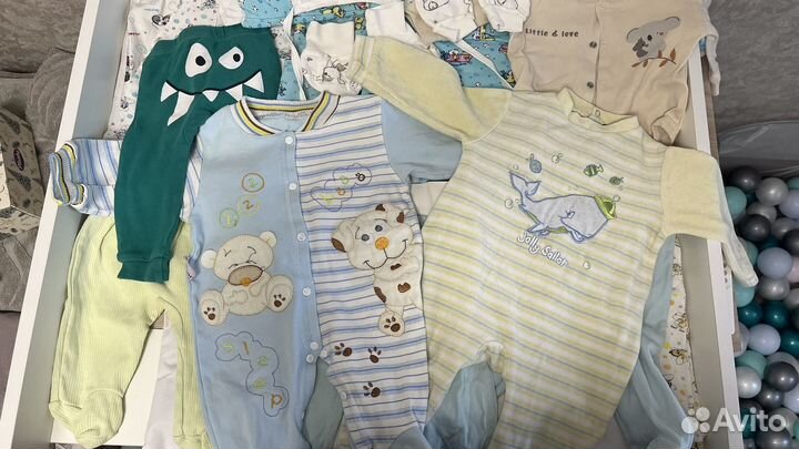 Детские веши пакетом 0-5 месяцев для мальчика