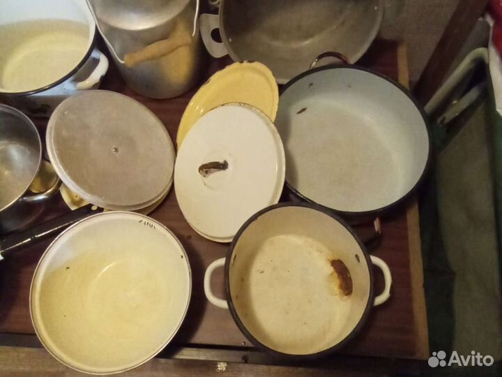 Кастрюли,бидон алюминиевые, друшлаг