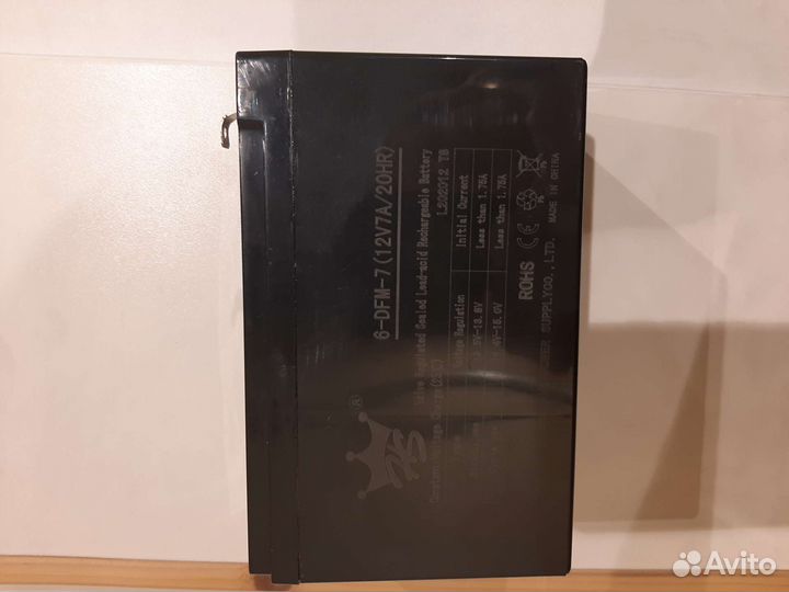 Аккумулятор 12v 7ah