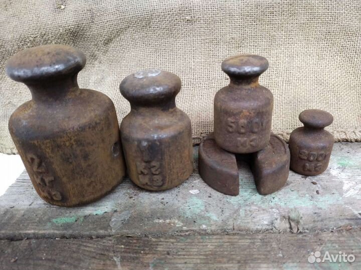 Весы рычажные СССР, чугунное и гири