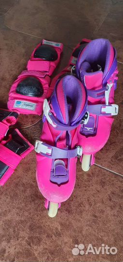 Роликовые коньки детские с защитой