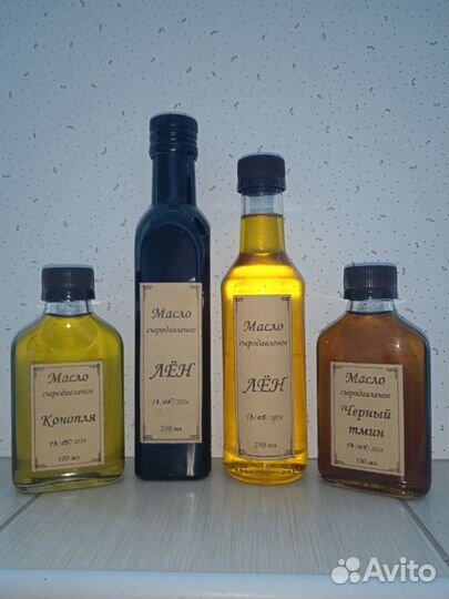 Натуральное сыродавленное масло из семян и орехов