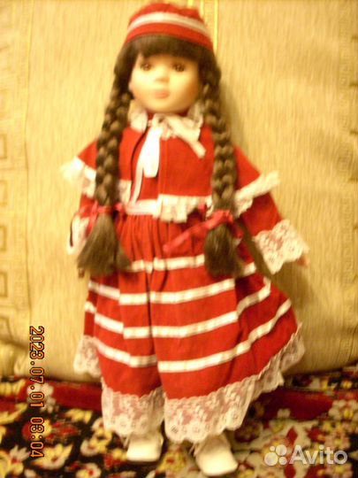 Французская фарфоровая кукла 40 см из Бельгии