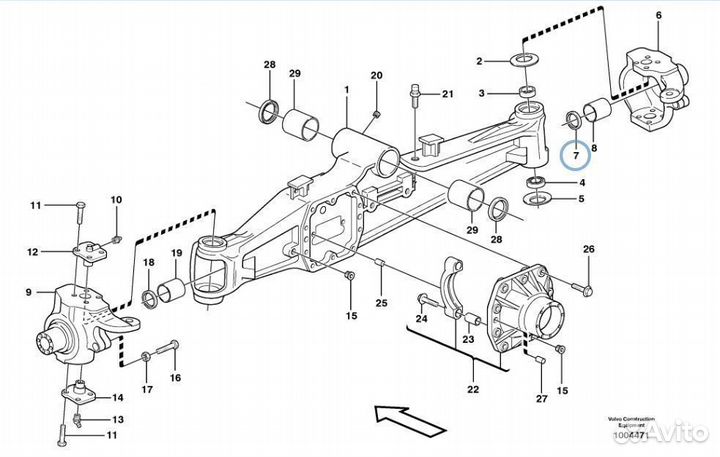 641735 Сальник полуоси экскаватор погрузчик