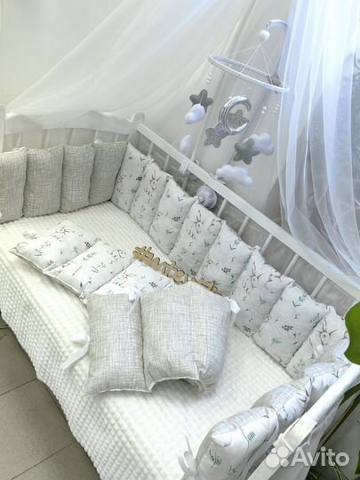 Бортики в детскую кроватку заборчик