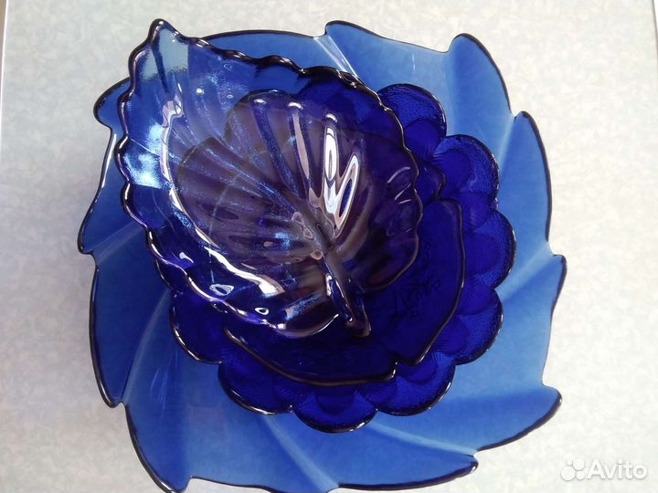 Посуда синее стекло