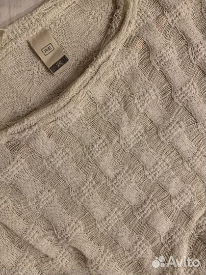 Лонгслив бежевый в сетку