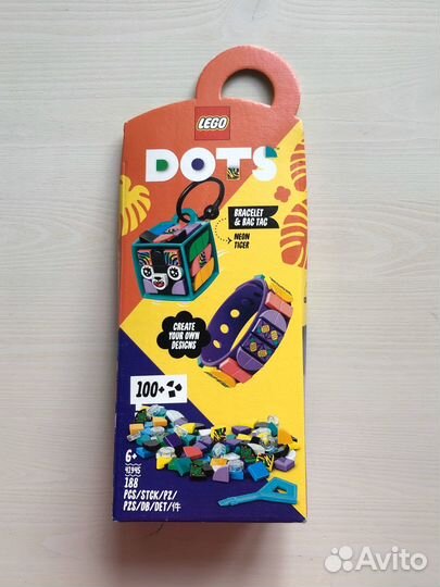 Лего дотс lego dots 41945 неоновый тигр