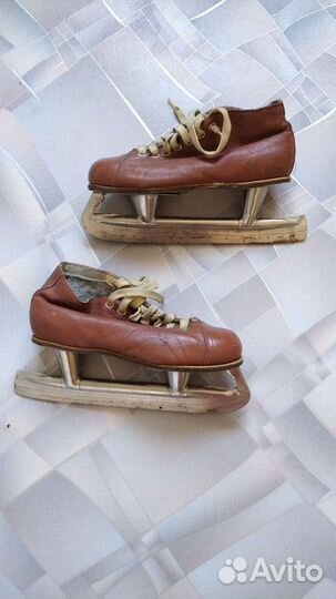 Коньки женские/подростковые кожаные СССР