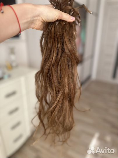 Волосы славянские 43-45см 76гр бу