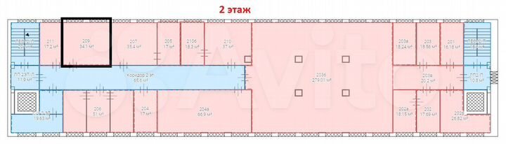 Офис, 34.1 м² 2 этаж (+парковочное место)