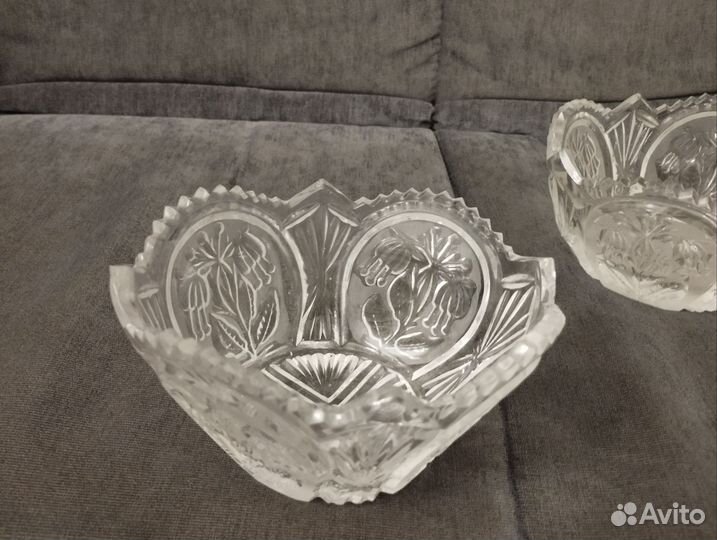 Ваза хрустальная СССР, 2 шт