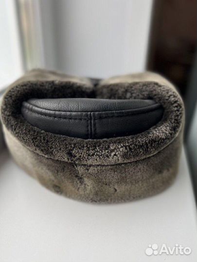 Меховая кожаная кепка