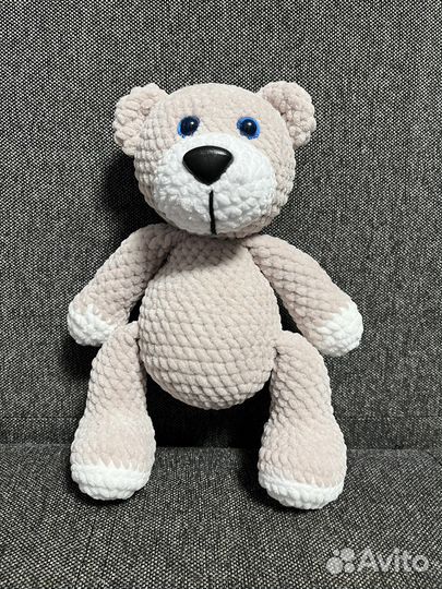 Плюшевый медведь, ручная работа, высота 28 см