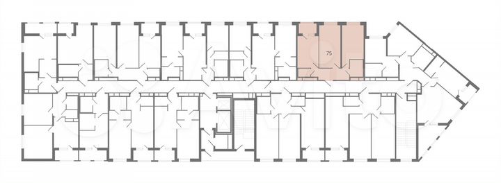 2-к. квартира, 57,3 м², 7/12 эт.