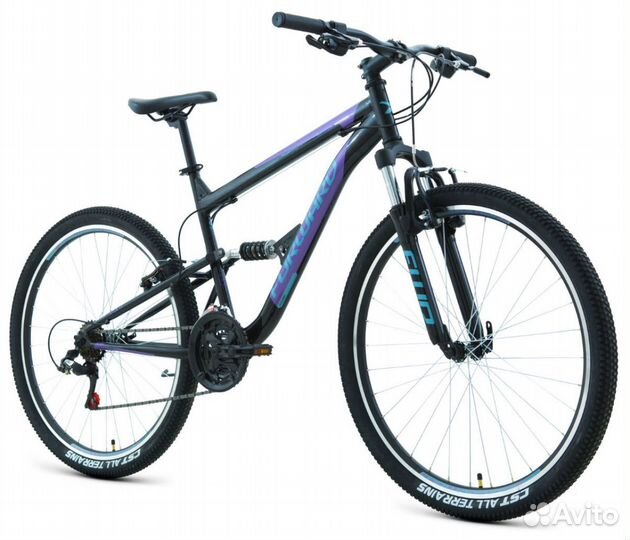 Велосипед forward raptor 27,5 черный-фиолетовый