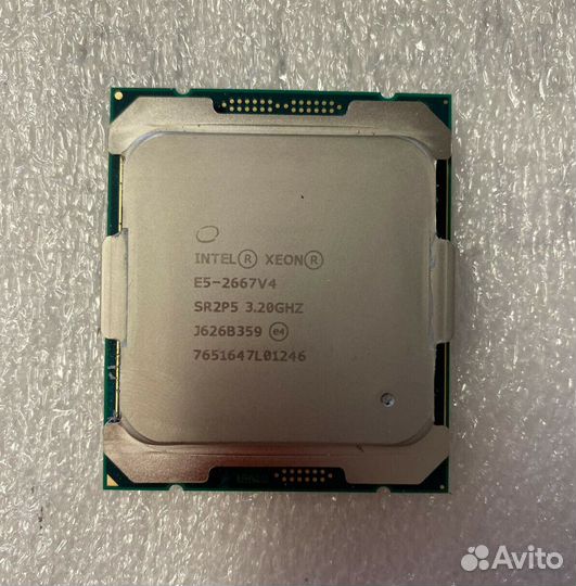 Intel Xeon E5-2667v4 3.2GHz LGA2011-3 8 ядер SR2P5