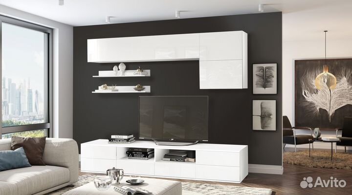 Стенка в гостиную Лия 2 Глянец