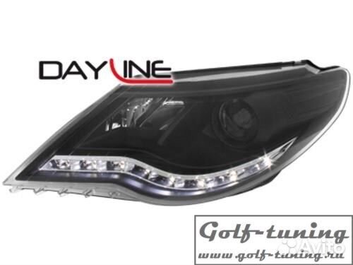VW Passat CC 08-11 Фары Devil eyes, Dayline черные