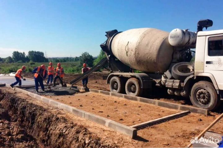 Бетон различных марок, лента 17 метров