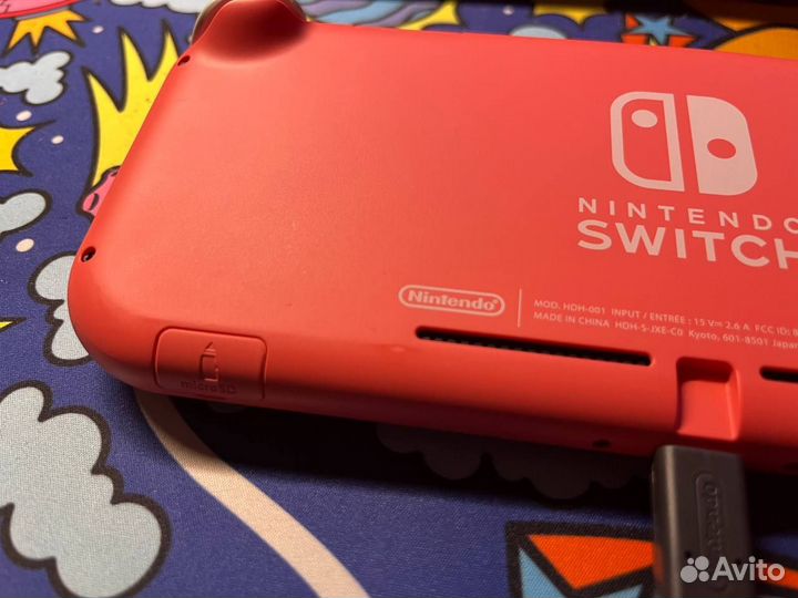 Nintendo switch lite Coral прошитая 128 + 32gb