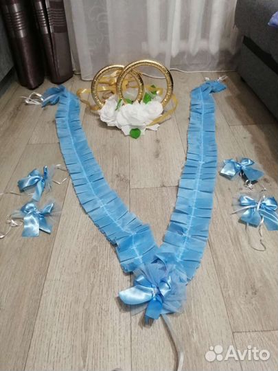 Лента свадебная с кольцами