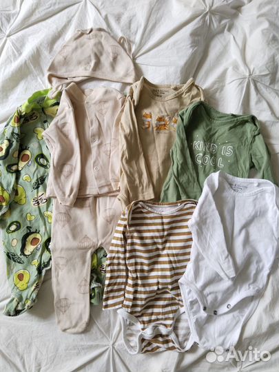 Одежда для новорожденных на мальчика пакетом 62