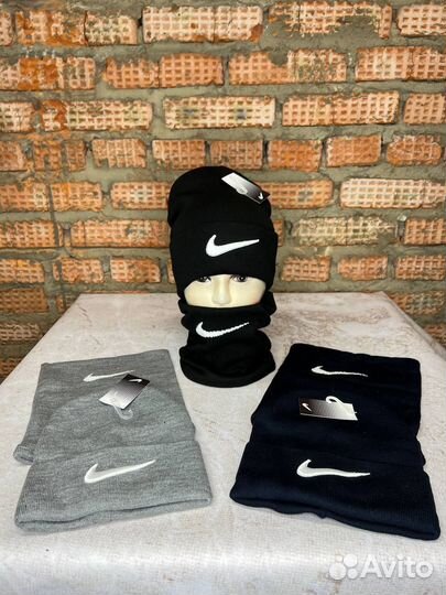Комплект 2 в 1 шапка+снуд nike