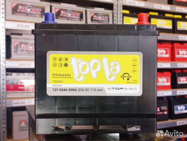 Аккумулятор Topla 65Ah Efb Start-Stop