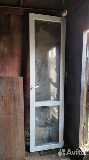 Пластиковая дверь пвх + окно б.у