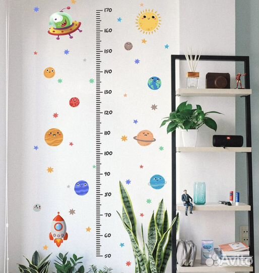 Наклейка на стену ростомер