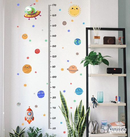 Наклейка на стену ростомер