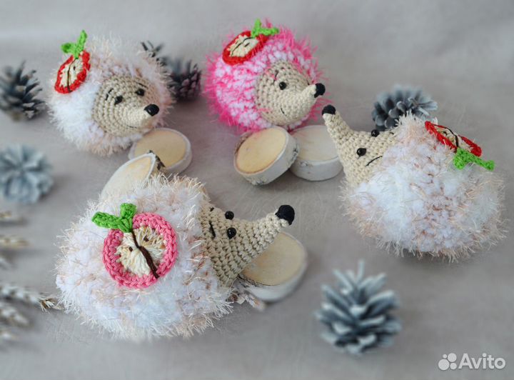 Пушистые Ёжики (игрушка, ручная работа)