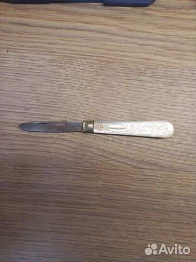 Нож складной серебро перламутор