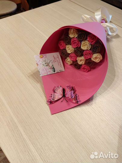 Шоколадный букет, цветы, сладкий подарок