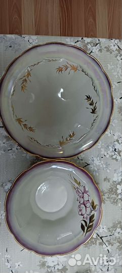 Чайник 2 литра, фарфор,2 конфетницы,молочник,ваза