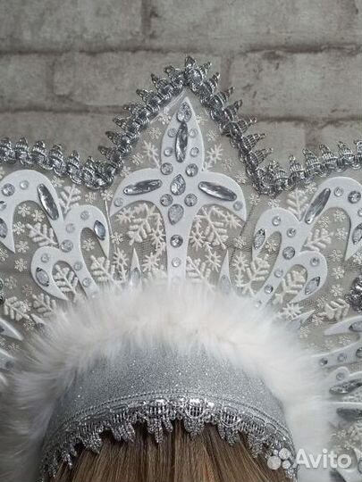 Кокошник Снегурочки светящ.Новый