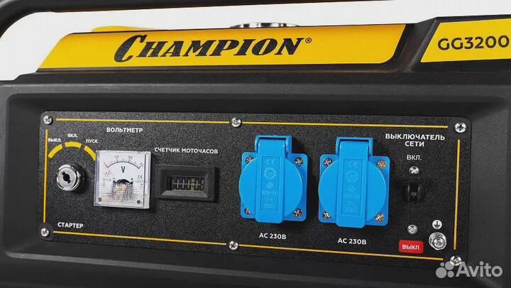 Бензиновый генератор champion gg3200ew